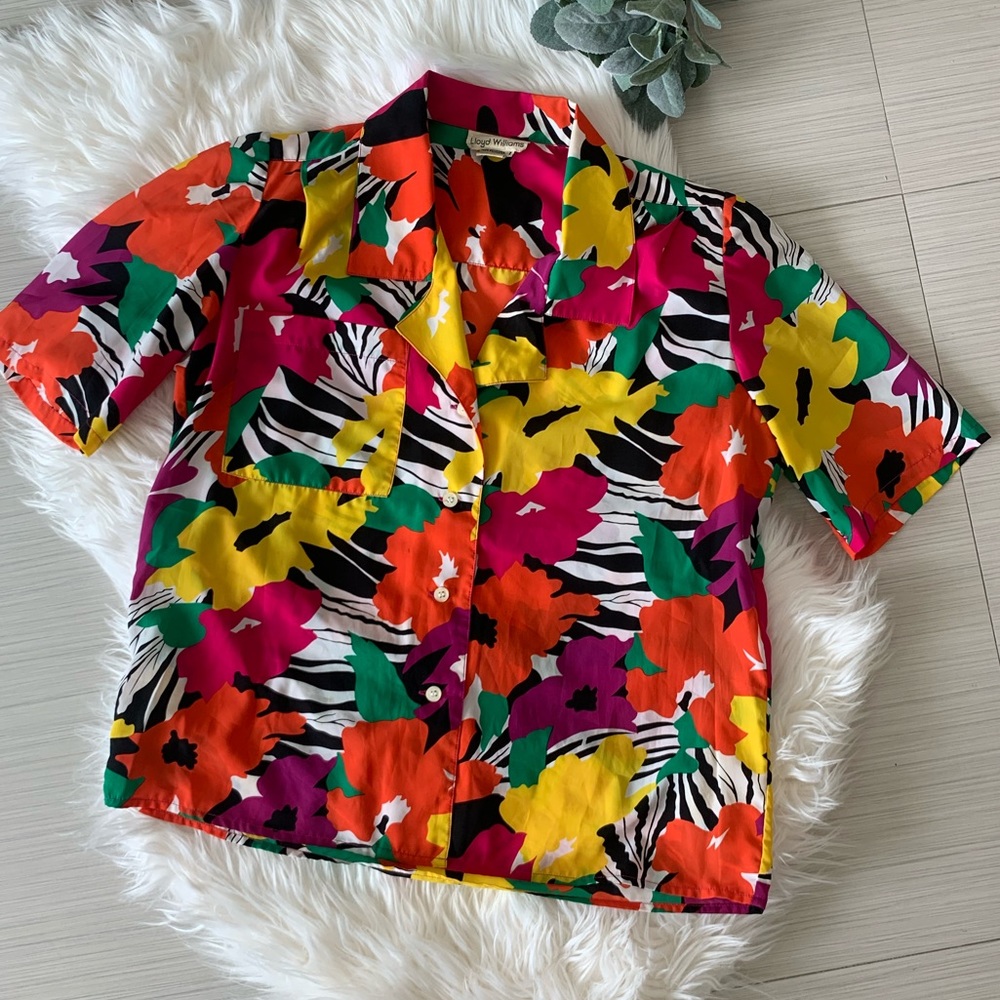 Vintage Lloyd Willams Floral Blouse
